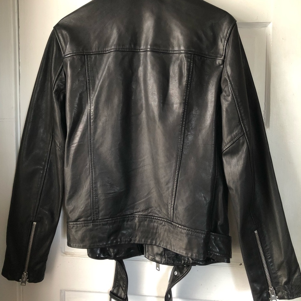 Allsaints mens Rigg leather biker jacket - Picture 9 of 15